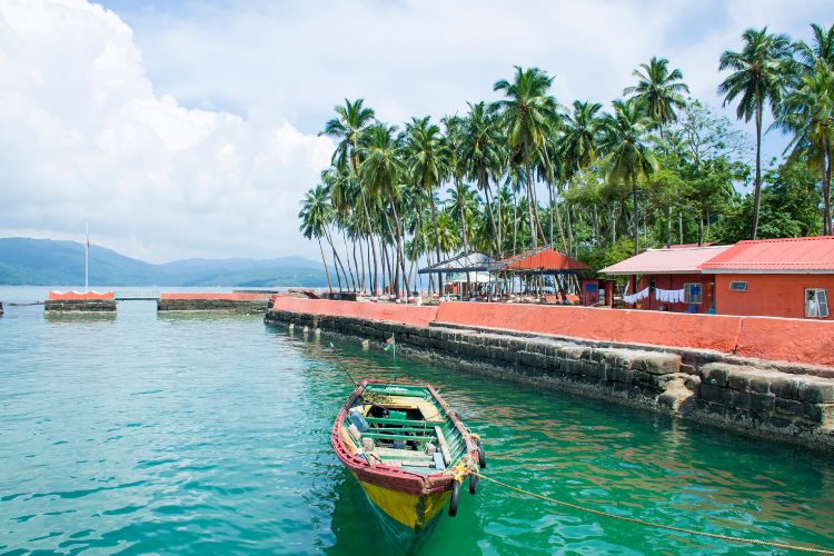 The beautiful landscape of Andaman and the Nicobar Islands Ross in India. Photo by Canva