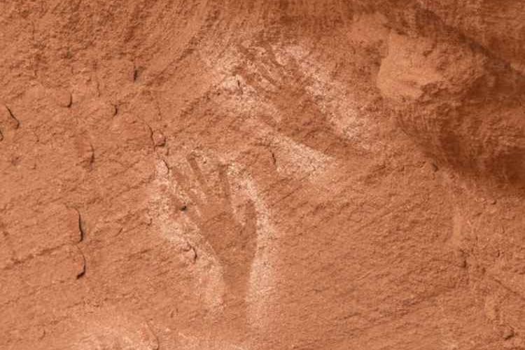 This ancient pictograph can be found on the canyon walls