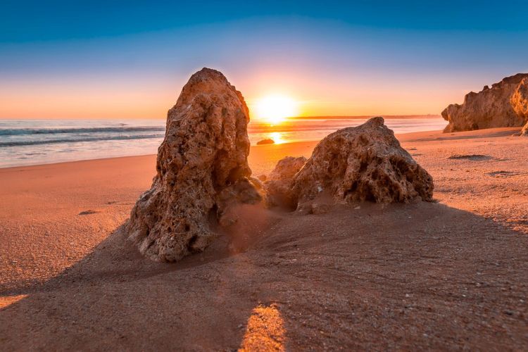 Sunset on the Algarve, Portugal.