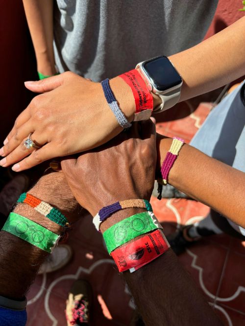 Woven bracelets created in Antigua. Photo by Grace Thomas