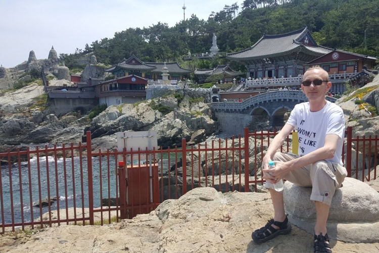 The author at Haedong Yonggungsa Temple Busan South Korea.