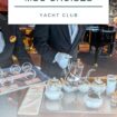 Butlers serving tea in the MSC yacht club