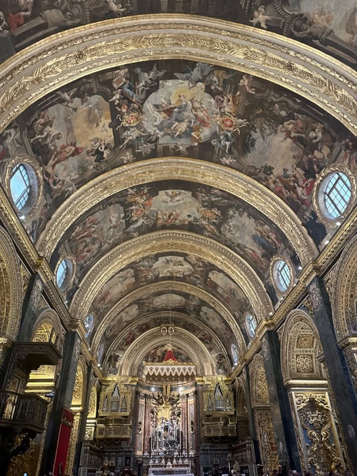 An interior photo of St John's Co-Cathedral