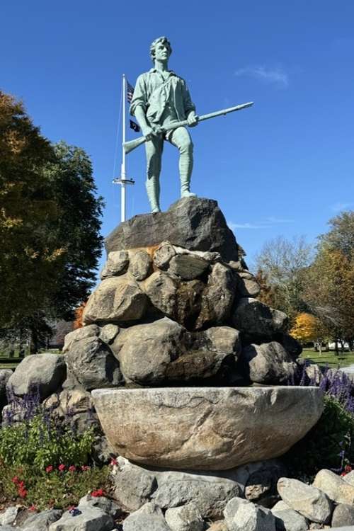 Lexington Minute Man statue at the Battle Green