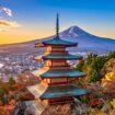 Chureito Pagoda with Mount Fuji, Japan. Photo by TrueCreatives via Canva