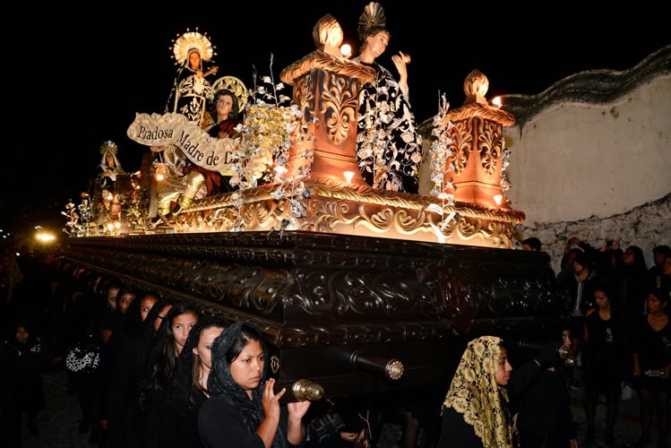 During the nightly processions the atmosphere is particularly intense.