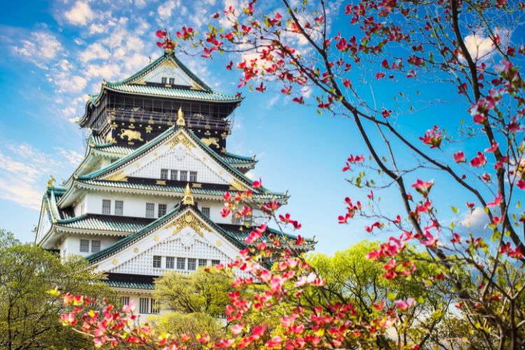 Japanese ancient castle in Osaka