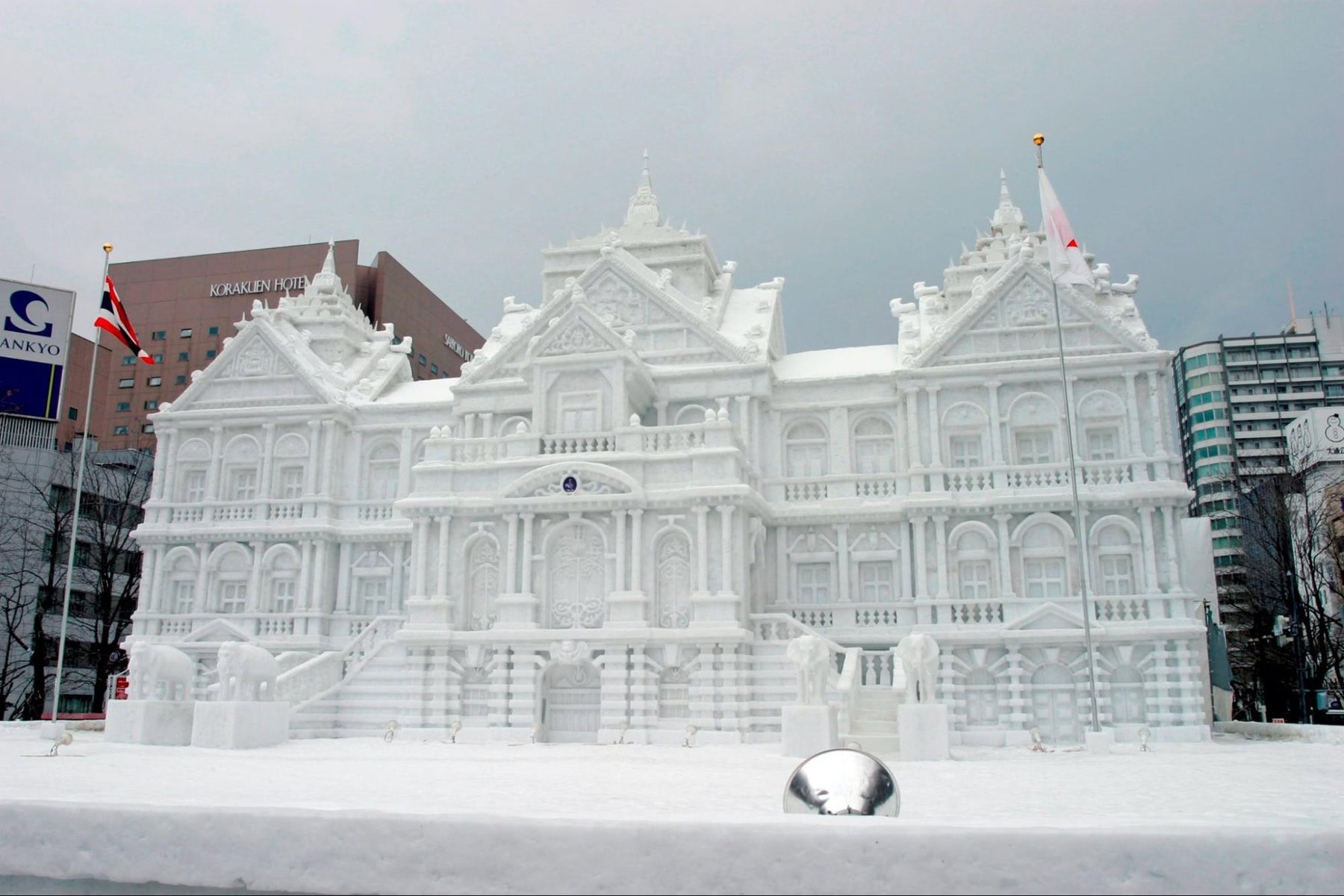 Sapporo's Snow Festival displays magnificent ice sculptures you have to see to believe. Photo by Masayoshi Sakamto