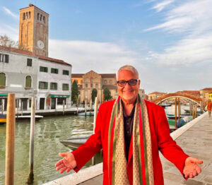 Michael Patrick Shiels in front of NH Murano Villa.