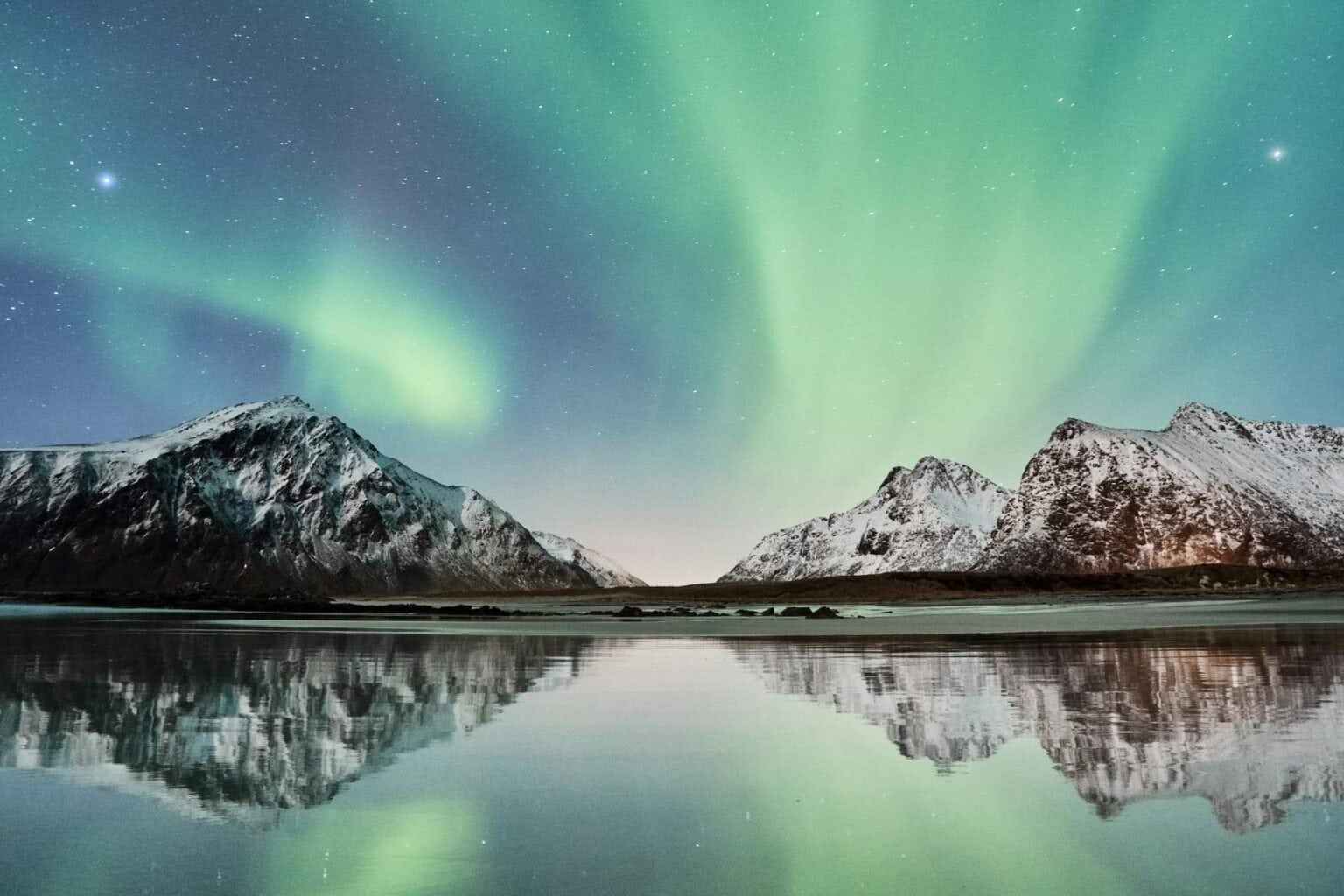 Skagsanden beach, Flakstad, Norway.