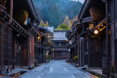 The old townscape of Hida Takayama in Takayama City, Japan. Photo by pespiero