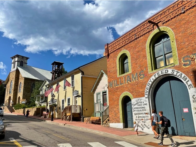 Stops along the walking tour of Central City include the stables of Sheriff Dick Williams, who was killed in a shootout.