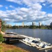 The Charles River and its waterfront from the Cambridge end with a view of the city of Boston on the far side. Photo by Susmita Sengupta