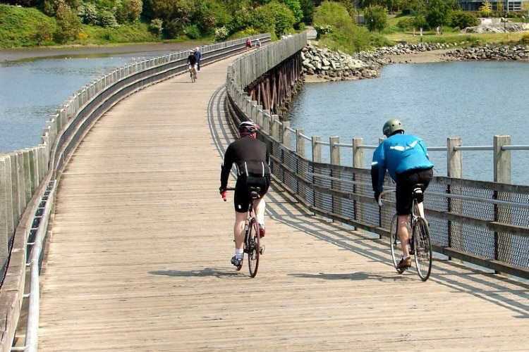 Cyclists on British Columbia's Vancouver Island