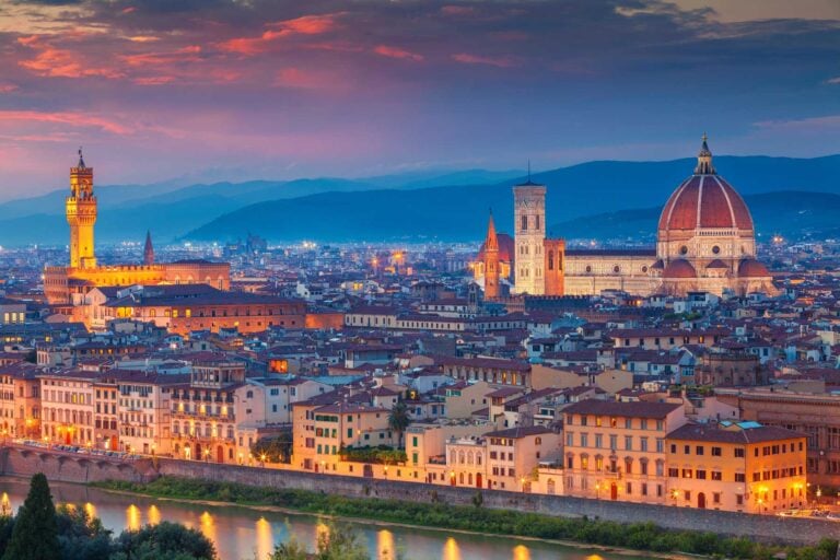 Florence, Italy at night. Photo by iStock/RudyBalasko