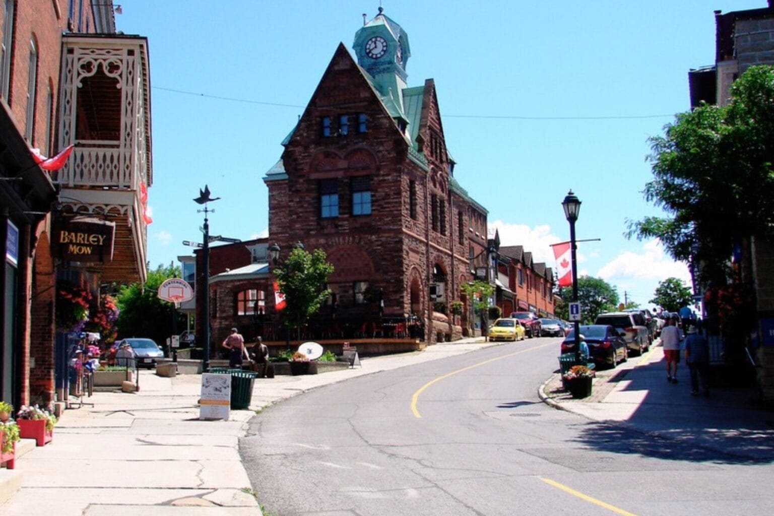 James Naismith statue and Old Post Office in Almonte's historic downtown. Photo by John M. Smith