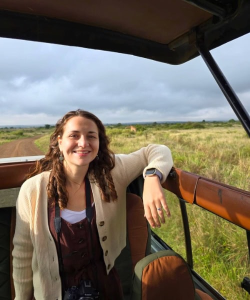 Jess on Safari in Kenya