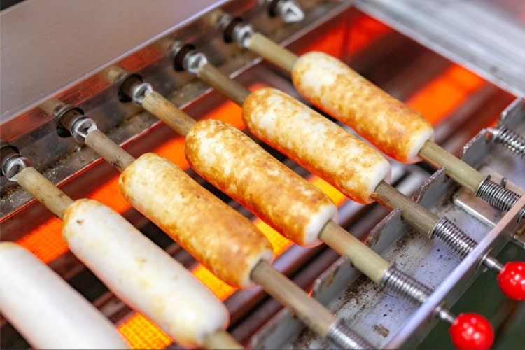 Kamaboko, a traditional Japanese fish cake.