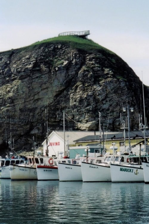 The lookout and harbor at Cap-aux-Meules on the Magdalen Islands