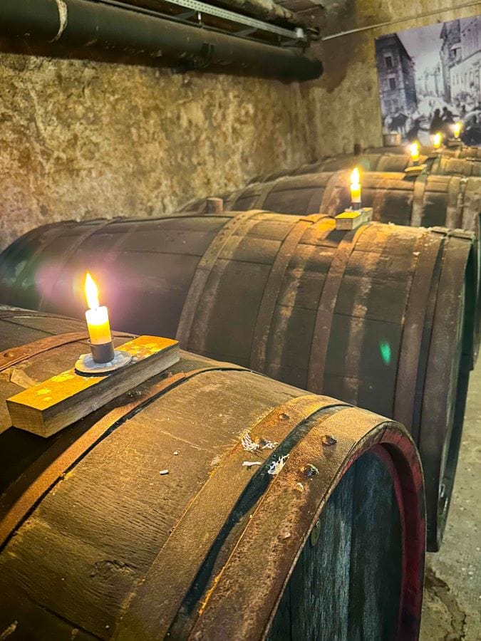 Casks in a wine cellar in Traben-Trarbach, a village in Germany's Mosel Valley. Photo by Sherry Spitsnaugle