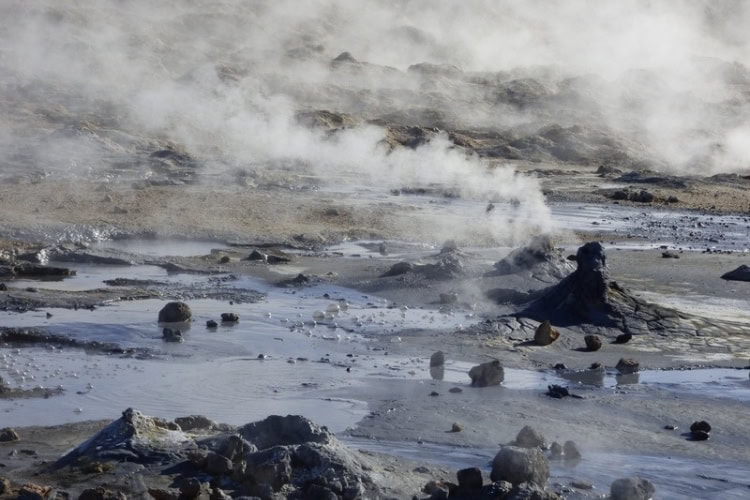 Steam vents near Lake Myvatn in northern Iceland