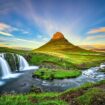 Where dreams begin: Iceland's Kirkjufell Mountain and waterfall at sunset. Photo by Nick Fox via Canva