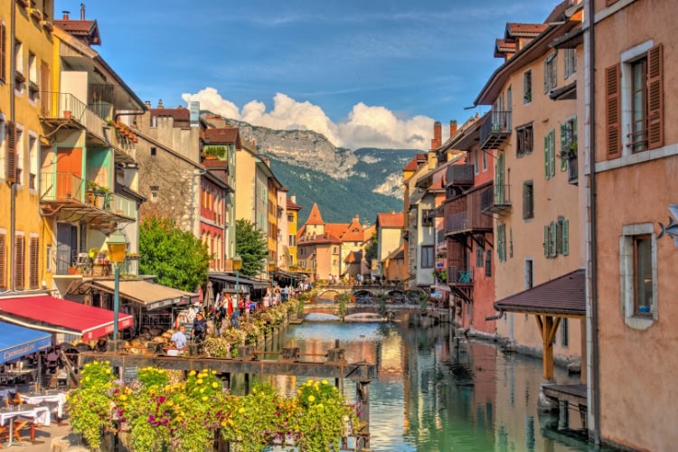 The charming town of Annecy in the French Alps. 