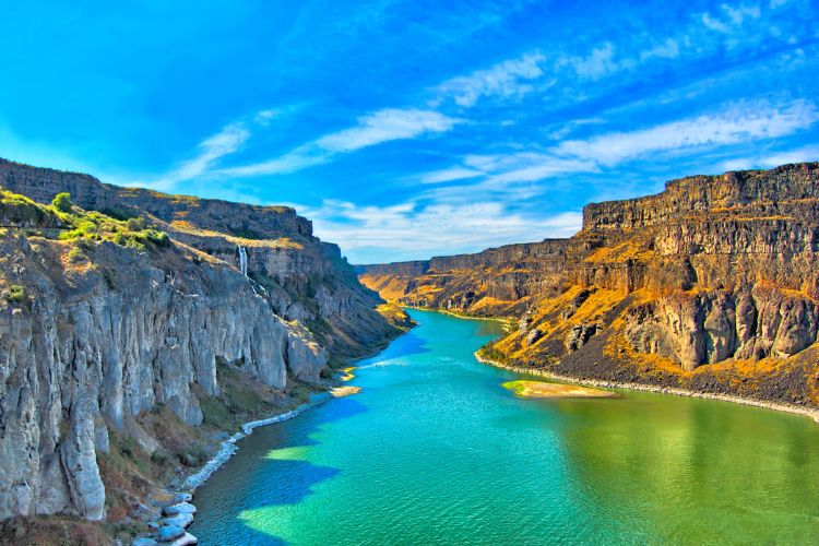 Dramatic river scenery