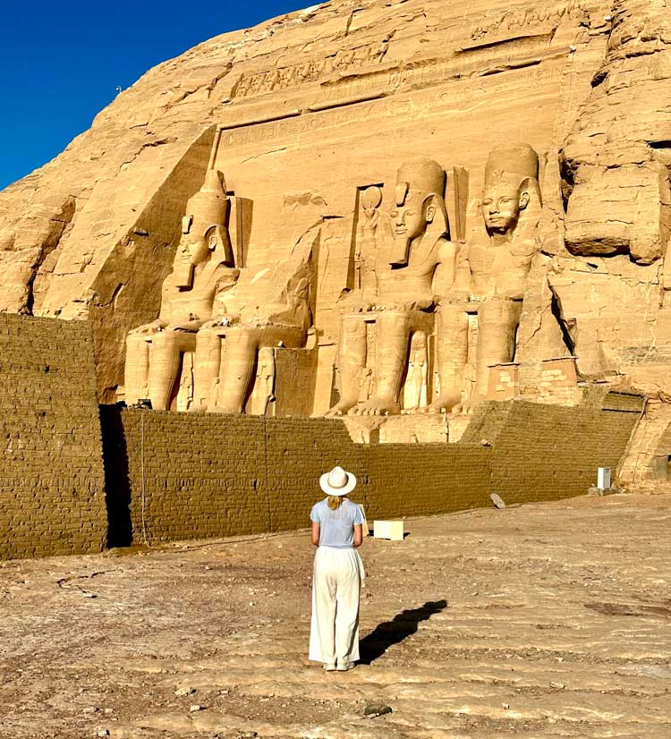 The massive statues of Ramses II at Abu Simbel. Photo courtesy Janna Graber