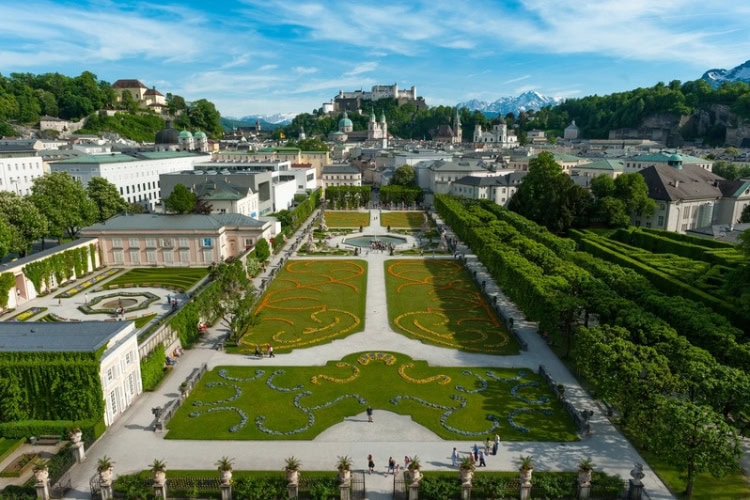 Mirabell Gardens in Salzburg where Julie Andrews taught the children Do Re Mi