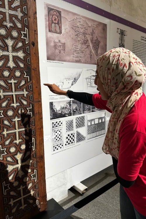 Our guide shows us around the Museum of Egyptian Civilization