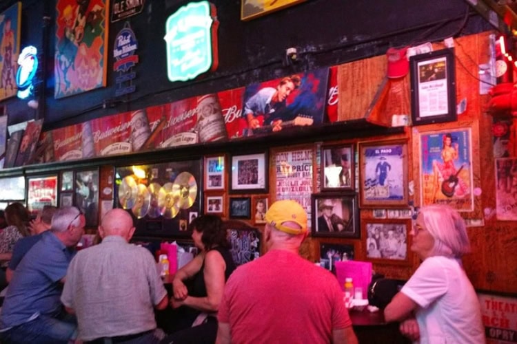 The walls are filled with memorabilia at Robert's Western World.