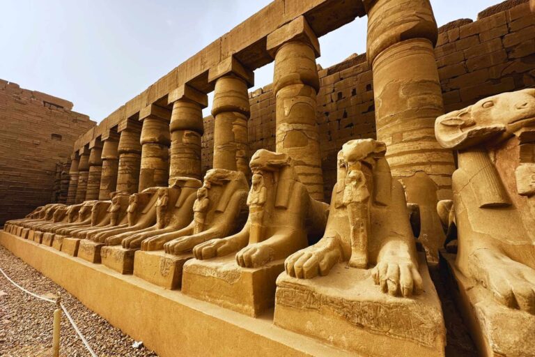 Guardians of time: Sphinxes line the path at Karnak Temple in Luxor. Photo by Janna Graber