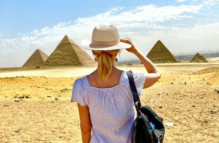 Seeing the Pyramids of Giza is a bucket list experience. Photo courtesy Janna Graber