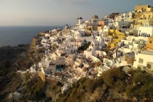 The jewel of Santorini: an unmistakable postcard view from Oia. Photo by Javier Di Napoli
