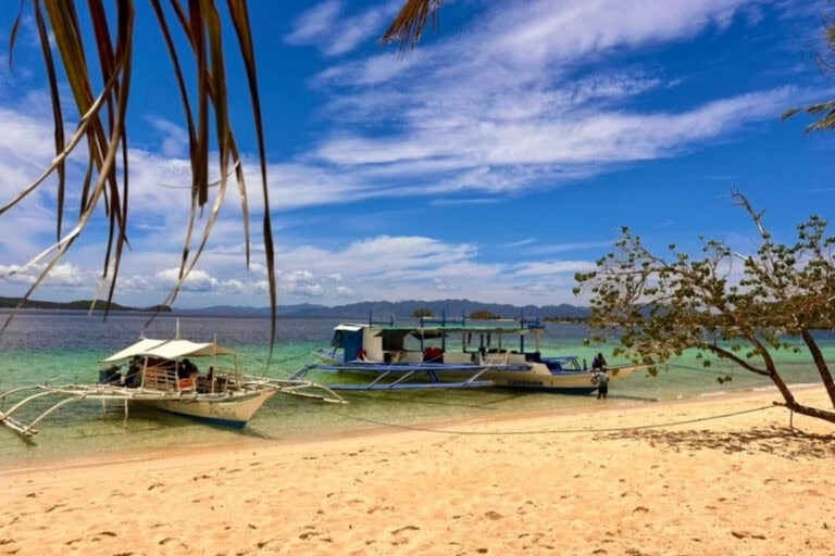 Traditional Bangka boats at Banana Island in Coron, Philippines. Photo by Steve Sindiong