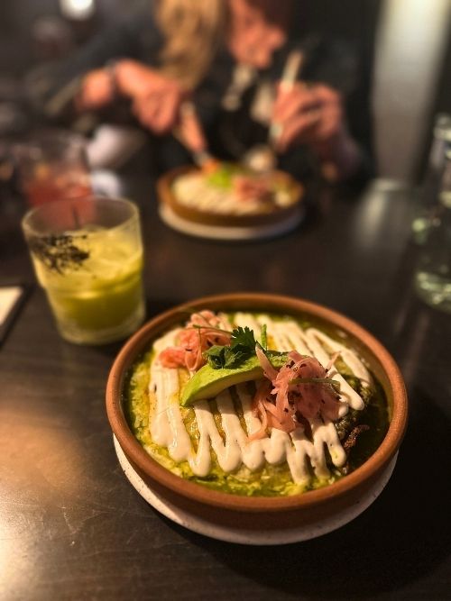 Enchiladas Suizas with an Avocado Margarita at Alteño