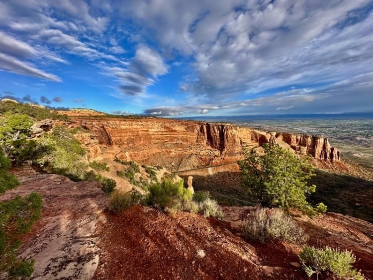 View of Fruita Canyon from Saddlehorn Campground in Colorado National Monument