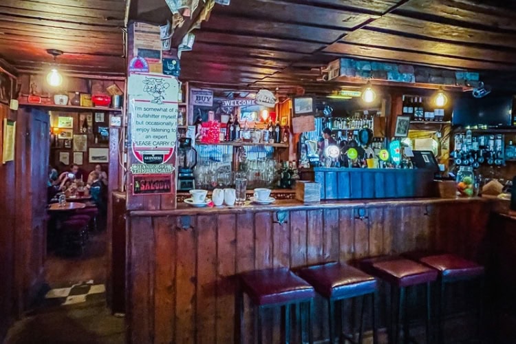 Interior of Olde Glen Bar