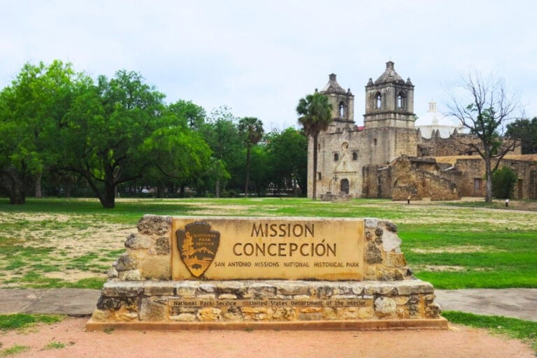 Mission Concepción, one of the country's oldest remaining unreconstructed original stone churches. Photo by Frank Hosek