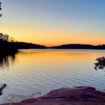 Sunset at Varmora Campsite, Bogesundslandet Nature Reserve, Sweden. Photo by Rob Rogers