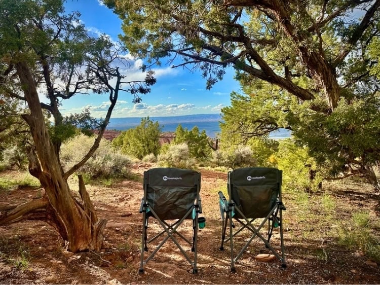 Enjoying the view from Saddlehorn Campground, Colorado National Monument. Photo by Teri K. Miller.