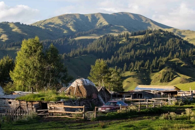The village of Jyrgalan is a small village in the east of Kyrgyzstan that offers a gateway to the Tian Shan mountains for hikers