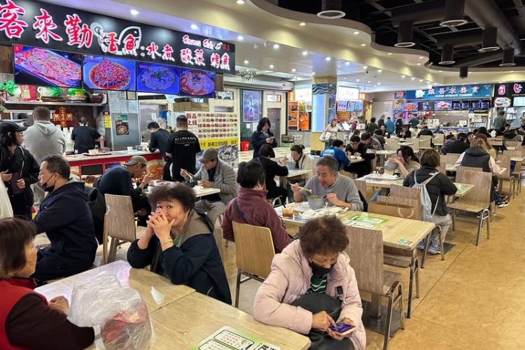 Food Court in the New World Mall in Flushing, Queens, NY