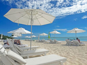 The white sand beach at Sailrock South Caicos. Photo by Janna Graber