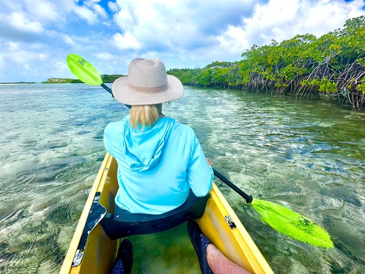 Kayaking in South Caicos. Photo by Benjamin Rader