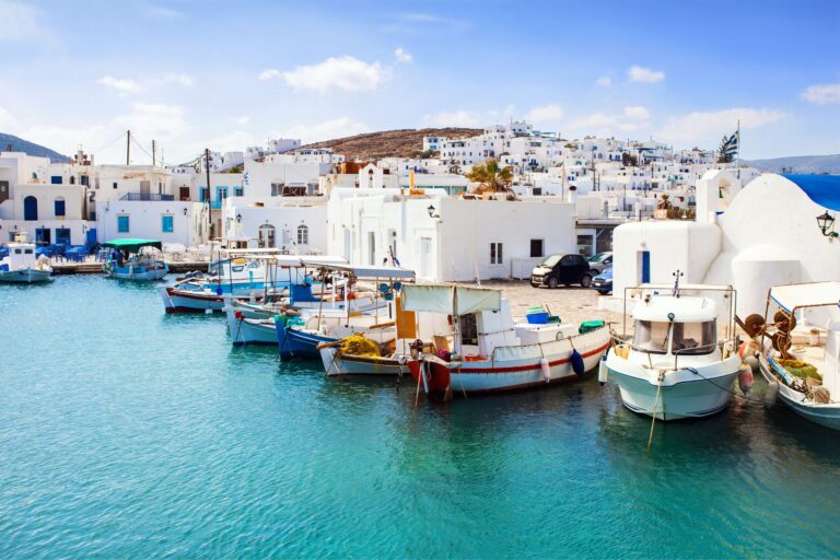 Patmos and Paros offer a peaceful escape from the more popular Greek islands. Image by poike from Getty Images via Canva