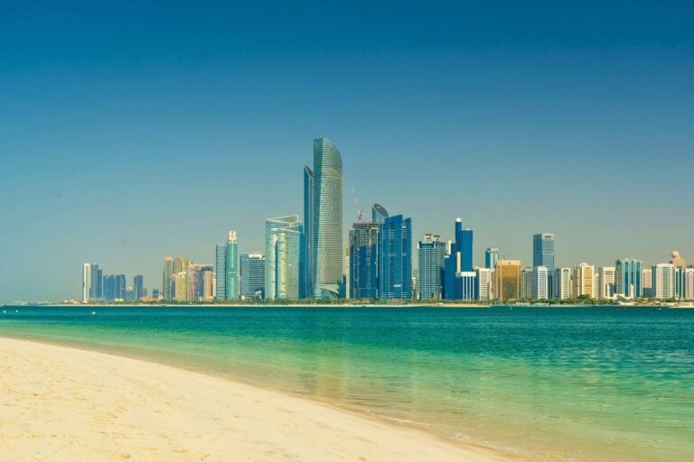 Skyscrapers making up the skyline of Abu Dhabi, UAE