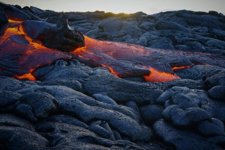 Lava flow in Hawaii.