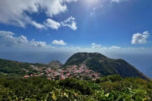 Aerial view of Saba. Photo by E. Hanger